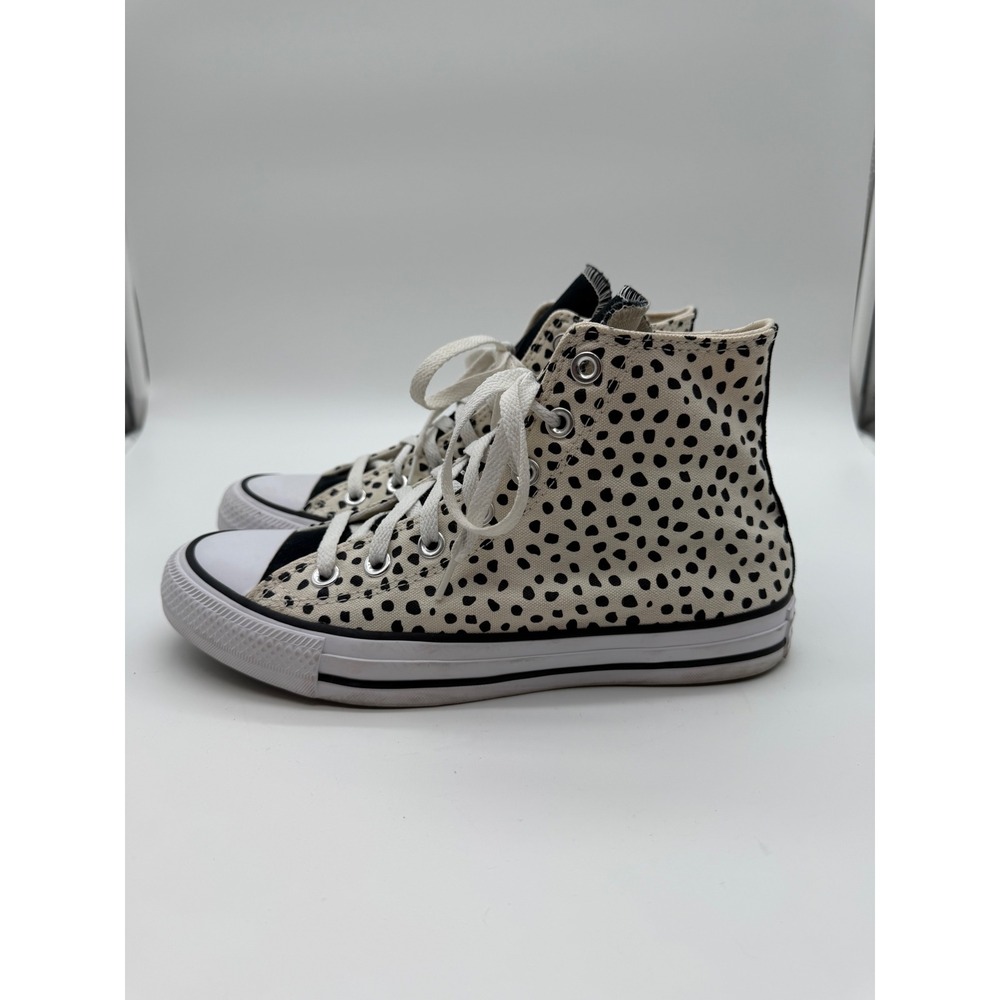 Converse Chuck Taylor All Star High Top Dalmatian Polka Dot Sneakers Womens 8
